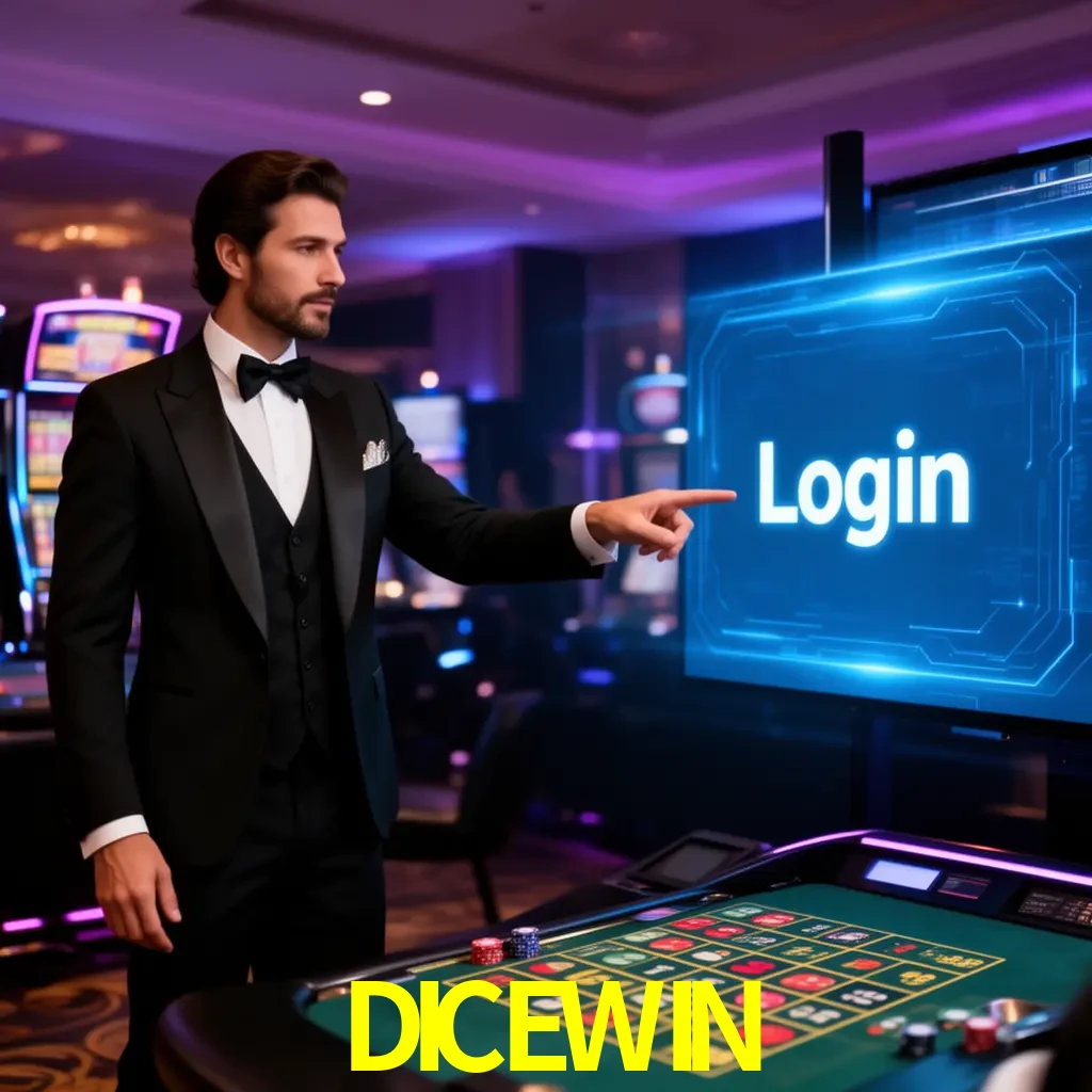 DICEWIN Login - OTP, cuenta y soporte Pantalla DICEWIN Login con OTP, contraseña, cuenta segura y soporte móvil